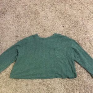 light green crop top